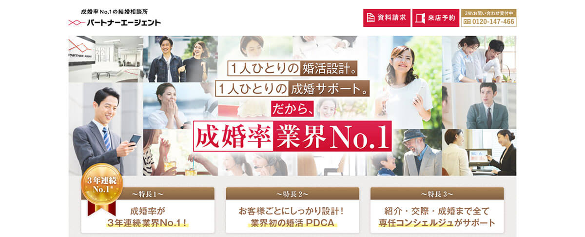 3ヶ月以内に出会いがなければ全額返金｜パートナーエージェント